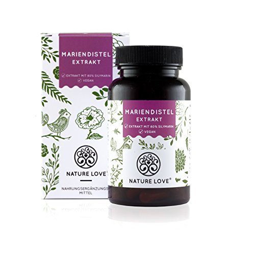 Mariendistel Extrakt mit 80% Silymarin aus Mariendistelsamen - 90 Kapseln im 3 Monatsvorrat. Ohne unerwünschte Zusätze, hochdosiert, vegan, hergestellt in Deutschland