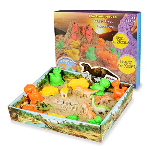 Weeygo Magic Sand Playset Magischer Super Sand für Dinosaurier mit Geometrischen Schimmel