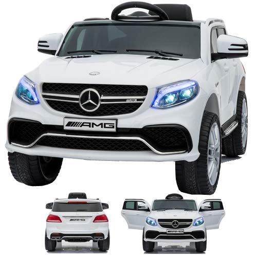 SIMRON - Mercedes-Benz GLE63s GLE 63s AMG SUV Ride-On 12V Kinderauto Kinderfahrzeug Weiss