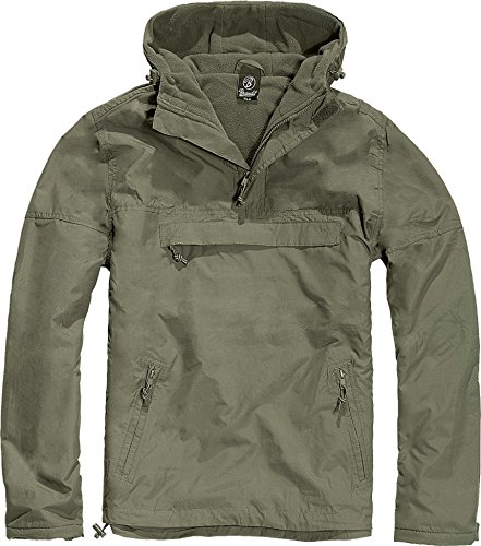 Brandit Herren Windbreaker Jacke, Grün (Oliv 1), Large