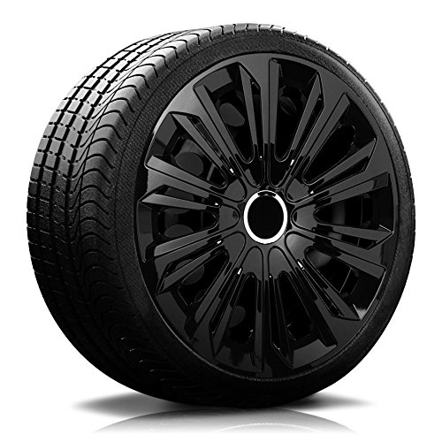 15 Zoll RKK06 Premium Line (Schwarz) Radkappen / Radzierblenden 4 Stück