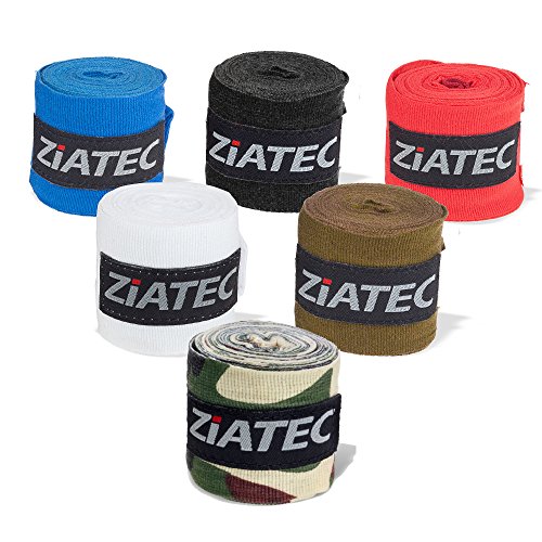 Ziatec (2er Set) Profi Box-Bandagen 3 Meter, Hand Wraps, Boxbandage, Handgelenkbandage, Handbandagen, Wickelbandage mit Daumenschlaufe und Klettverschluss, Größe:Universalgröße;Farbe:schwarz …