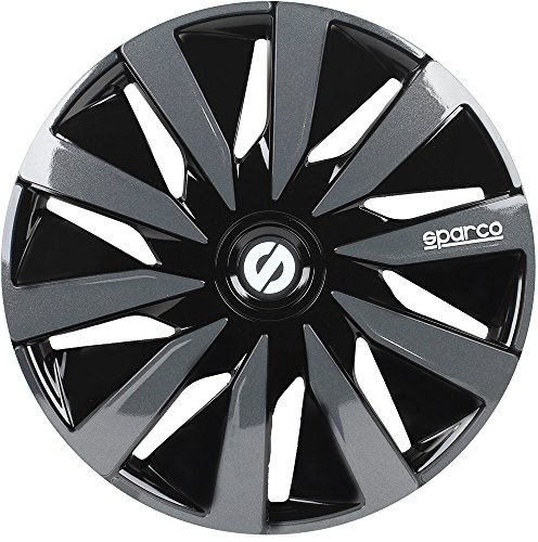 Satz Sparco Radzierblenden Lazio 16-Zoll Schwarz/Grau