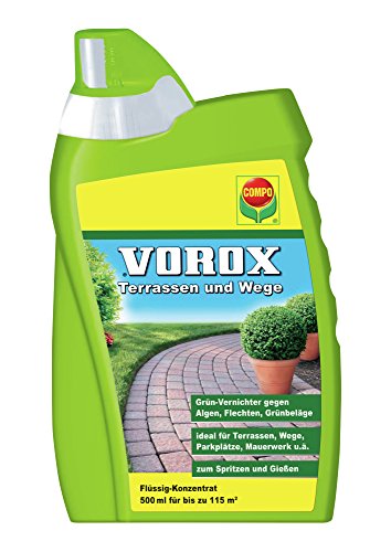 VOROX Terrassen und Wege, Grünvernichter, Flüssig-Konzentrat, 500 ml, 115 m²