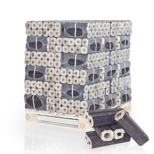 PALIGO PiniKay Holzbriketts Hartholz Buche Eiche Kamin Ofen Brenn Holz Heiz Brikett 10kg x 30 Gebinde 300kg / 1 Palette HEIZFUXX