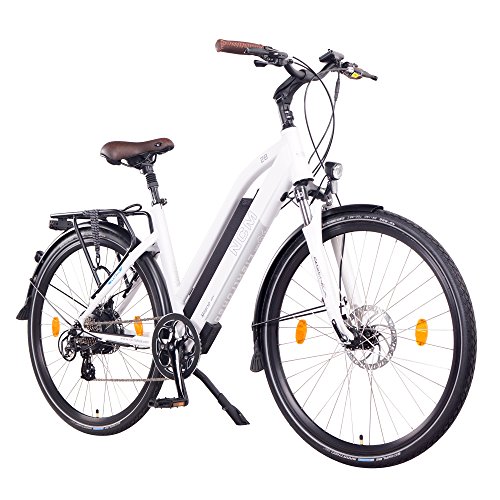 NCM Milano 48V, 26'/28' Zoll Damen & Herren Urban E-Bike Elektrofahrrad Pedelec, 250W Das-Kit Heckmotor, 13Ah 624Wh Li-Ion Zellen Akku, Mechanische Scheibenbremsen, 7 Gang Schaltung (28' Weiß)
