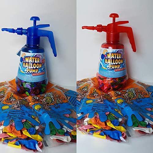 Lhh 2 STK.Wasserballonpumpe Wasserbomben-Füller mit Knotenhilfe Wasserballon Pumpe inkl. Wasserballons 1000 Stück Wasserbombe Pool Badespaß