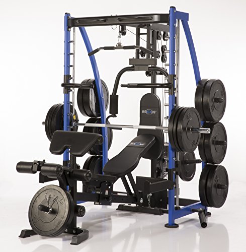 Multipresse Kraftstation MAXXUS 8.1 (blau) mit universeller Trainingsbank - Bis zu 250kg Bankdrücken!
