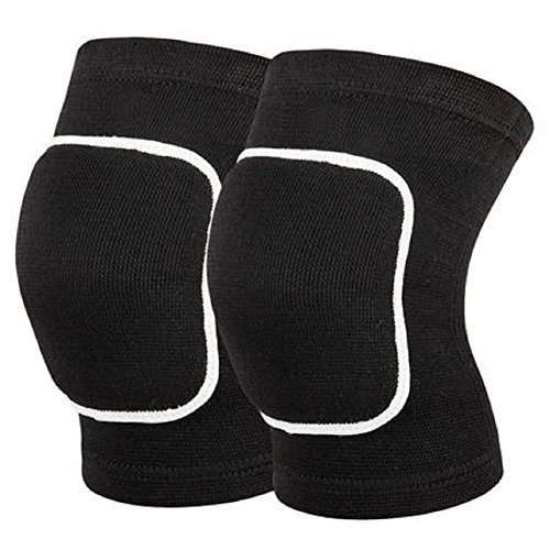 Grofitness Knieschoner, Sport-Kniebandage, atmungsaktiv, gepolstert, Schwarz