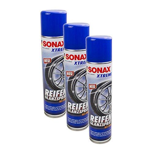 3x SONAX 02353000 XTREME ReifenGlanzSpray Wet Look Reifenspray 400ml