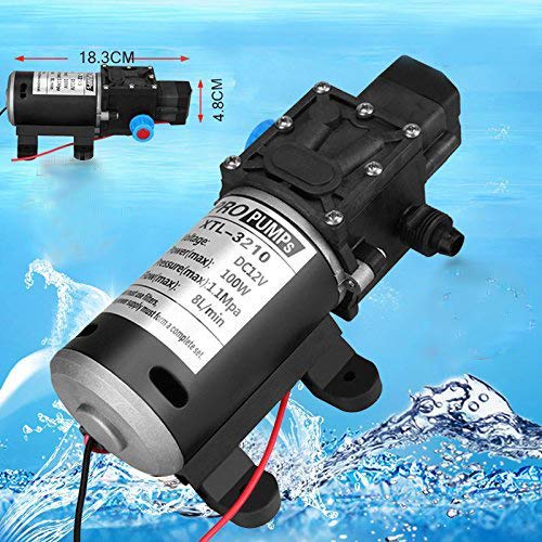 12V 100W 8L/Min Pumpe Hochdruckpumpe Membranpumpe Automatisch Wasserpumpe