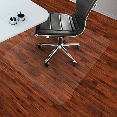 etm Bodenschutzmatte 75x120cm Hartboden | extra transparent und rutschfest | optimales Gleitverhalten für Stuhlrollen | weitere Größen mit und ohne Lippe wählbar