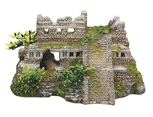 Nobby Aqua Ornaments 'MAYA RUINE' mit Pflanzen  21,7 x 14,7 x 11,7 cm