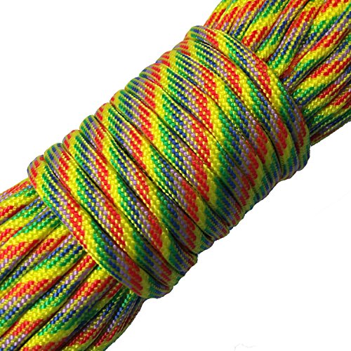 FuckTheFear Paracord 550-100 ft (30 m) reißfeste Survival Fallschirm-Schnur aus Nylon 4mm - Typ III mit 7 Kern-Strängen in vielen Farben - Das Seil für Kreative und Macher