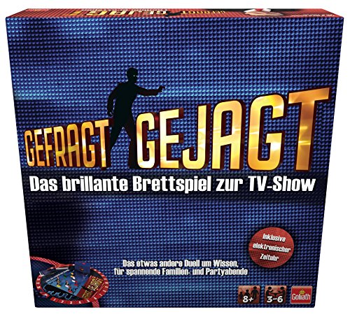 Goliath 76520 Gefragt Gejagt | Familien Brettspiel | spannendes Wissensspiel ab 8 Jahren | für 3-6 Spieler | Quiz-Spiel bekannt aus dem TV | Wissensduell für jung und alt