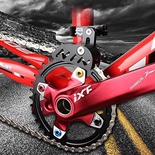 Kettenführung für Mountainbikes, Rennrad, Mountainbike, Kettenführung, Spanner mit hohlem Design für Einzelscheiben-Kettenrad, vorderes Zifferblatt, glattes Fahren, schwarz