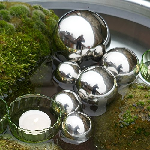 Schwimmkugeln silber 6 er Set