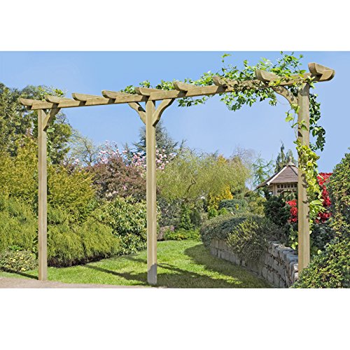 Pergola aus Holz Torbogen Rankhilfe Länge ca. 450 cm mit Pfosten 9x9cm von Gartenpirat