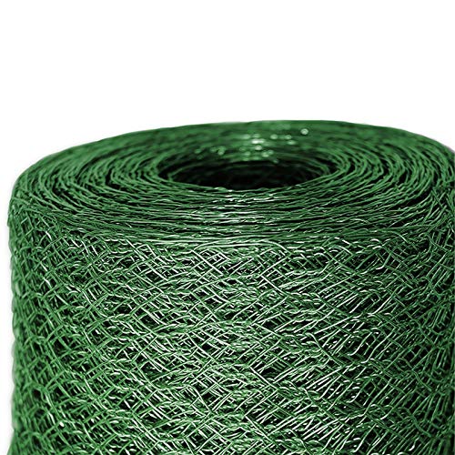 Mammut Drahtzaun/Sechskant-Geflecht | Maschenweite 25 mm | Gartenzaun | Länge und Höhe wählbar