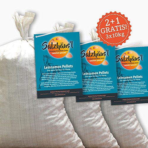 BIO Leinsamen Pellets frisch gepresst 3 x 10 kg/AKTION Advent 2 +1 GRATIS/Ölmühle Omega/Pferdefutter/Momentan keine Lieferung ins Ausland!