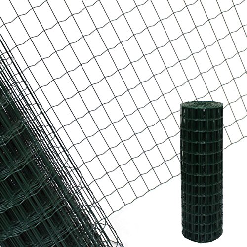 Estexo Gartenzaun 1,0x10 M Maschendraht Gitterzaun Maschung 7,5x5 cm Schweißgitter Zaun