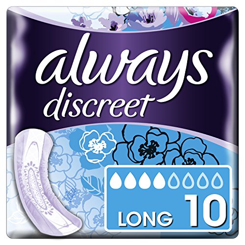 Always Discreet Inkontinenz-Einlagen+ Long Bei Blasenschwäche, 5er Pack (5 x 10 Stück)
