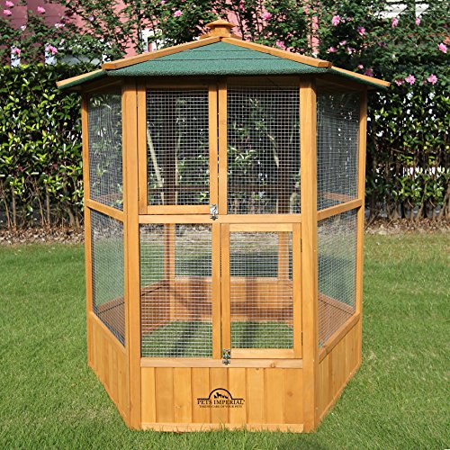 Pets Imperial - Vogelhäuser Atemberaubendes Vogelhäuschen Nistkasten - Vogelfutterhäuser aus Holz – Vogelhaus Vogelkäfig Voliere mit hexagonales Gittermuster