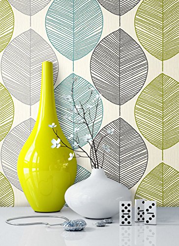 Tapete Natur Modern Blumen Floral | schöne edle Tapete im natürlichen Design | moderne 3D Optik für Wohnzimmer, Schlafzimmer oder Küche inkl. Newroom-Tapezier-Profibroschüre mit super Tipps!