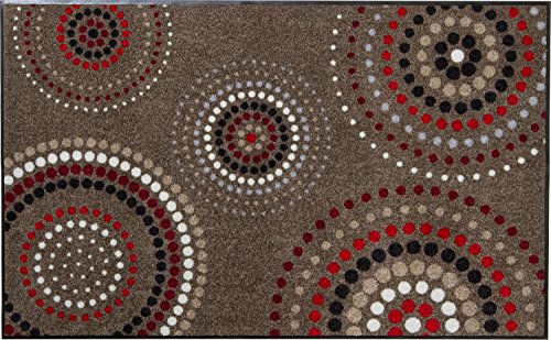 Erwin Müller Fußmatte - rutschfest - Schmutzfangmatte - robust - pflegeleicht - für Innen und Außen - für Fußbodenheizung geeignet - braun - rot - Größe 75x120 cm