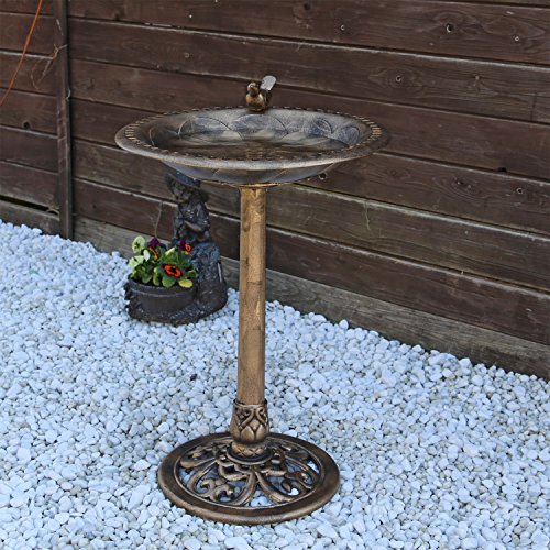 Vogeltränke VGT3 Vogelbad Vogel Tränke Bad mit Vogel auf der Wasserschale