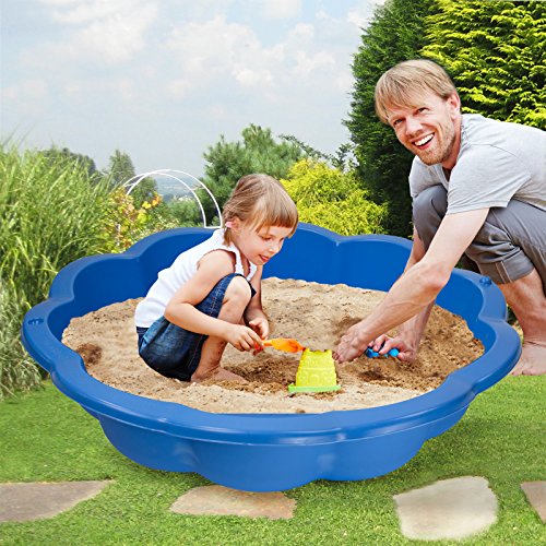 Sandkasten Sandmuschel Sand Planschbecken Bademuschel Wassermuschel 'Blume' blau