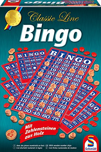 Schmidt Spiele 49089 - Classic Line: Bingo (Zahlensteine sind aus Holz)