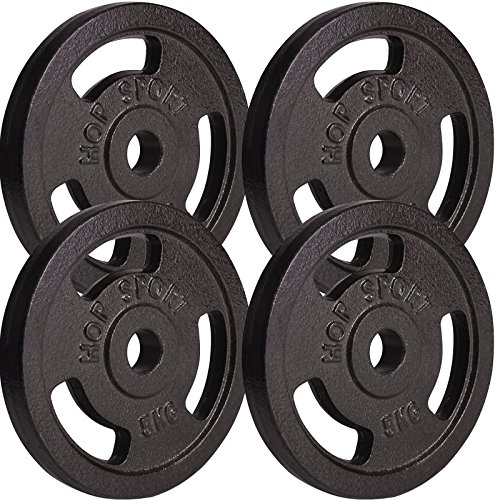 Hop-Sport 20 kg Hantelscheiben 4 x 5 kg Guss Gewichte 30mm
