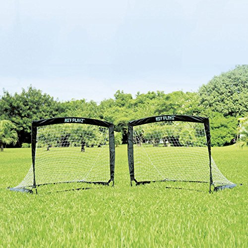 2er Set faltbar Tor - Fußball-Tor Pop Up - Fußballtor klappbar 120 x 90 x 90 cm