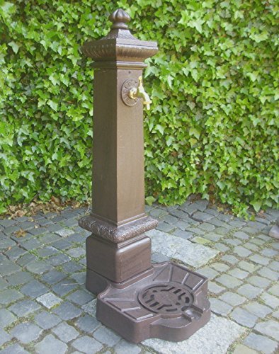 STANDBRUNNEN SÄULE BRUNNEN ALUGUSS GARTEN ANTIK NOSTALGIE STIL ZAPFSÄULE NEU