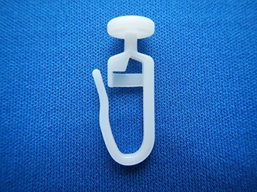 'Dekohaken24' - 100 Stck. Faltengleiter m. 9mm Kopf für Gardinenschienen verschließbar Gardinenhaken