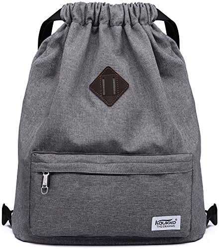 Neue Canvas Kordelzug Turnbeutel mit Innentasche Sack Schultasche Sportrucksack Von Kaukko