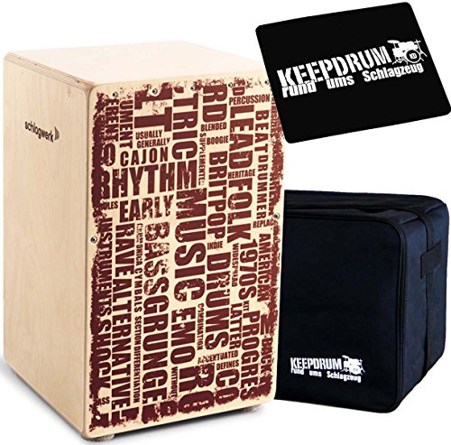 Schlagwerk Cajon + KEEPDRUM Gig Bag + CP-01 Pad (CP130 + Bag + Pad)