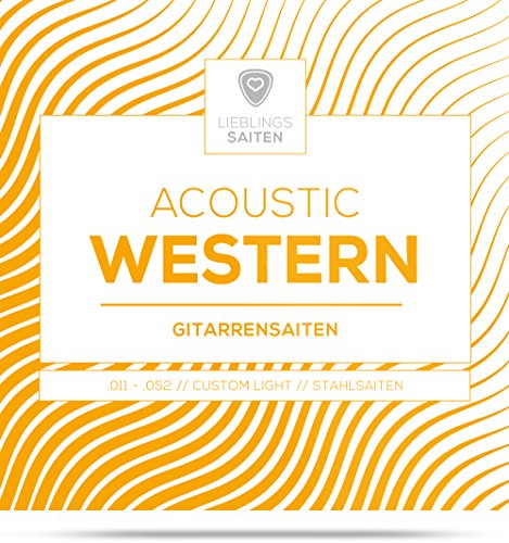 Gitarrensaiten Westerngitarre  Stahl Phosphor Bronze Saiten für Western-Gitarre & Akustikgitarre  6 Saiten-Set + E-Book