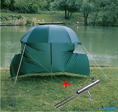 DD-Tackle Deluxe XXL 2,60m Angelschirm + Schirmhalter Schirmzelt