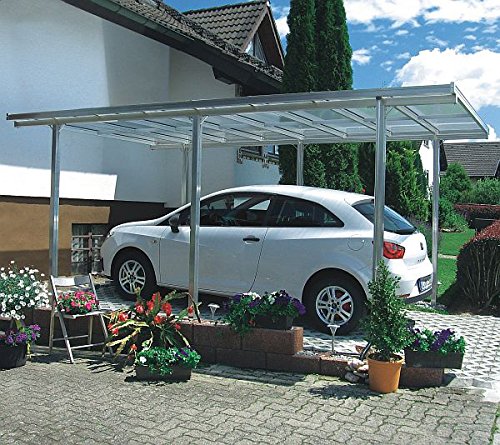 Beckmann Aluminium Carport 311 x 496 x 218 cm Aluminium natur