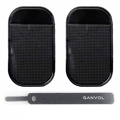 Ganvol (2er Set KFZ Halterung Anti Rutsch Matte (Grip Enorm Gut)/Antirutschmatte Klebematte (Riecht Nicht Nach Weichmacher)/MAPE Anti-Rutsch-Pad (13,5 cm x 7 cm)