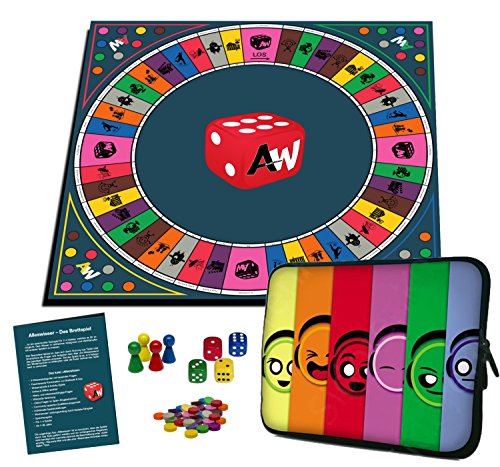 Alleswisser - Das Brettspiel, interaktives Quiz-, Wissens- und Familienspiel mit App für iOS und Android mit Tasche im Familie-Layout