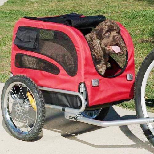 DOGGYHUT Hundeanhänger Hunde Fahrradanhänger Hundetransporter-MEDIUM ROT 60301-01