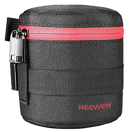 Neewer NW-L2020 Dick gepolsterte Schutzwasser-resistenten Objektivtasche für 18-55MM Objektiv, wie Canon 50-1.4 50-1.8 85-1.8 18-55 35-2 / Nikon 50-1.8 16-85 18-55 35-1.8G 60-2,8 24-85 40-1,8 (rot)