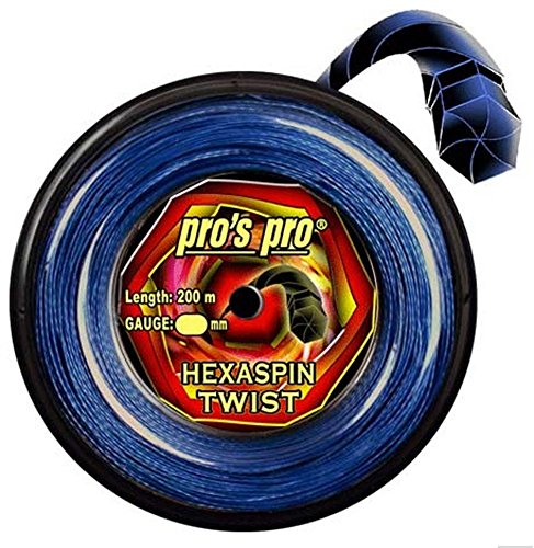 Tennissaite Hexaspin Twist 1.25mm mit Spin 200m blau