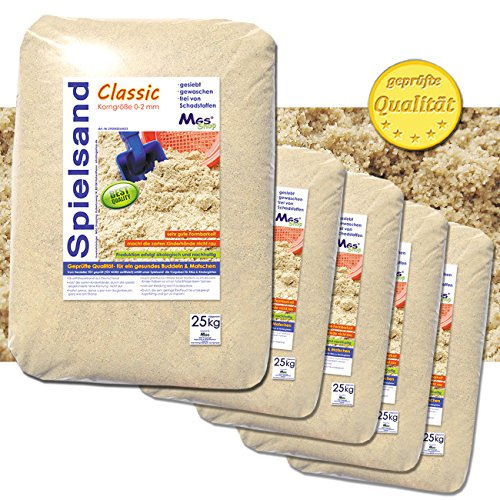 125 kg Spielsand Quarzsand TÜV geprüft TOP Qualität 0 - 2 mm Sandkasten