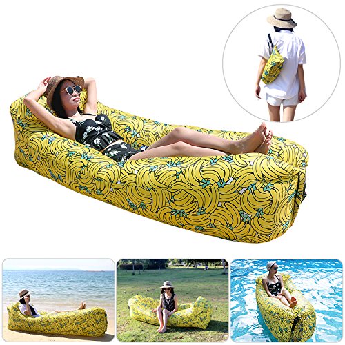 Fansport Aufblasbares Sofa Wasserdichtes Sofa Strand Sofa Tragbares Sofa Garten Aufblasbar Reise Couch Aufblasbare Liege Air Sofa Aufblasbarer Sitzsack Liege füR Camping, Park, Hinterhof