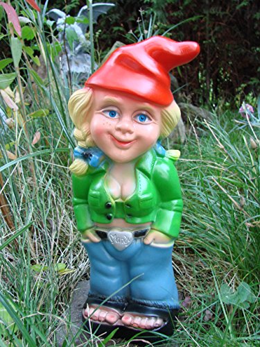 Gartenzwerg Zwergenfrau aus bruchfestem PVC Zwerg Made in Germany Figur