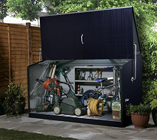 Trimetals Gerätebox, Aufbewahrungsbox, Multifunktionsbox, Fahrradbox Storeguard Anthrazit; 196x89x113cm (LxBxH) // Wasserdichte Multibox